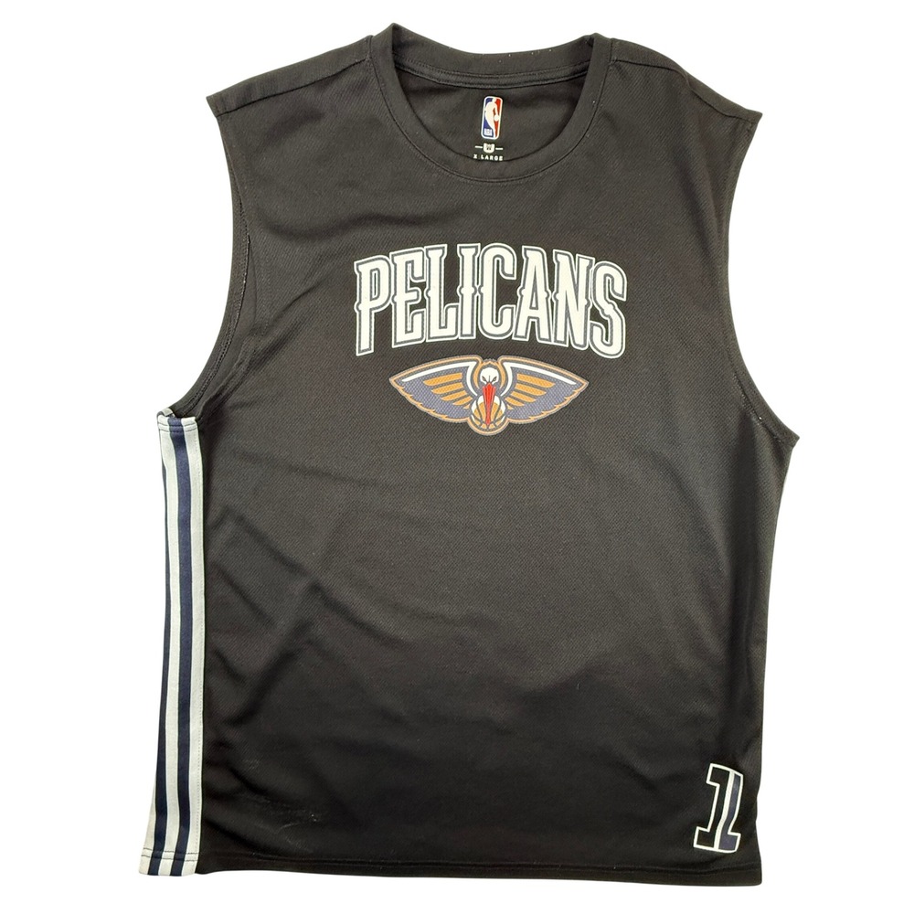 NBA Pelicans Zion Williamson #1 Sleeveless Jersey Shirt XL Black Skater Y2K